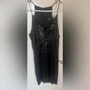 Vici Sequin Black Mini Dress